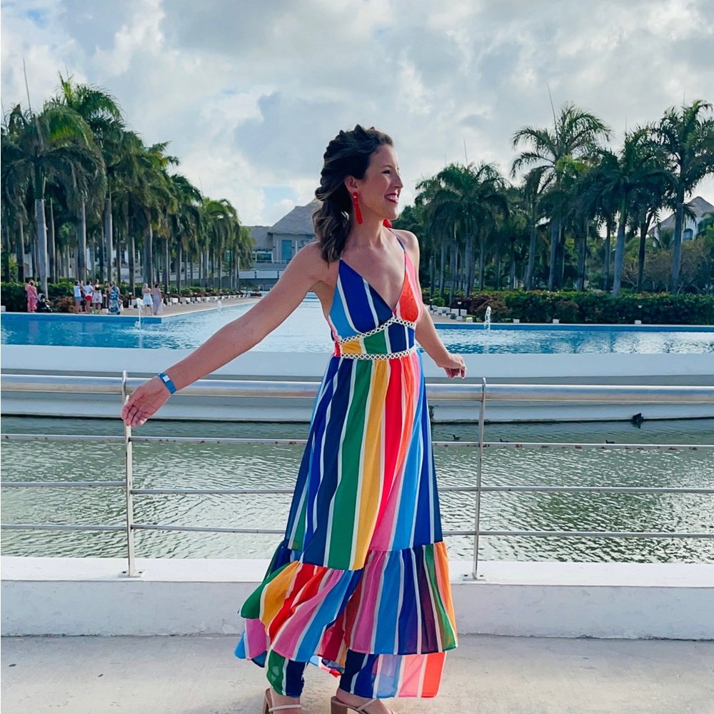 Rainbow maxi dress